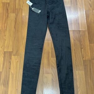 Black Suede Aritzia Leggings